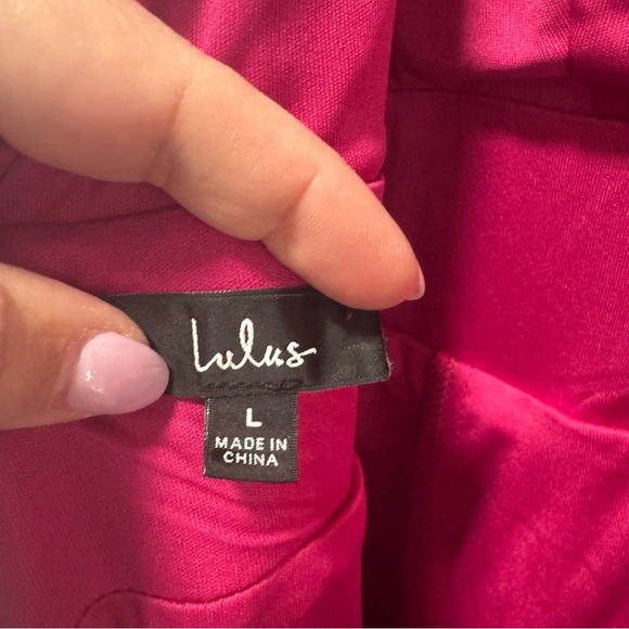 Lulus Heavenly Hues NWOT size Large Magenta Maxi Dress Chiffon‎ Formal Gown - Picture 8 of 15